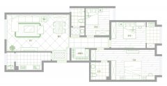 舜兴东方140m²三室两厅现代中式风格户型点评